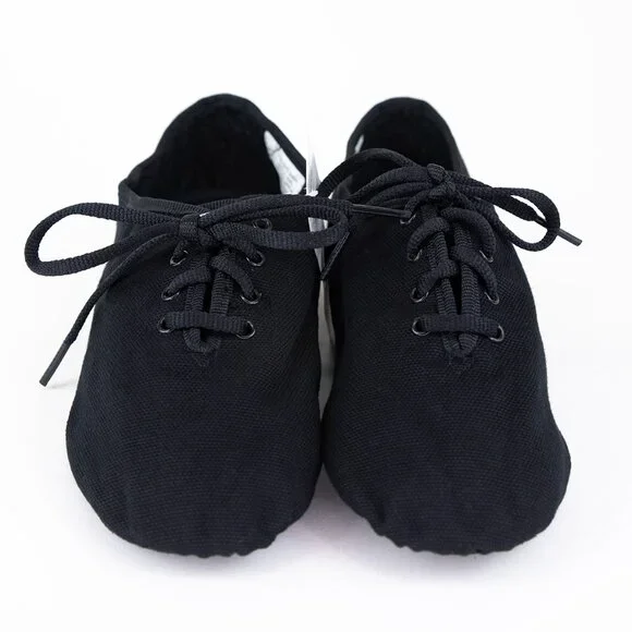 NWT Sansha Black Jazz Shoes Tivoli Canvas JS3 Leather Sole Size 7M - Picture 2 of 15